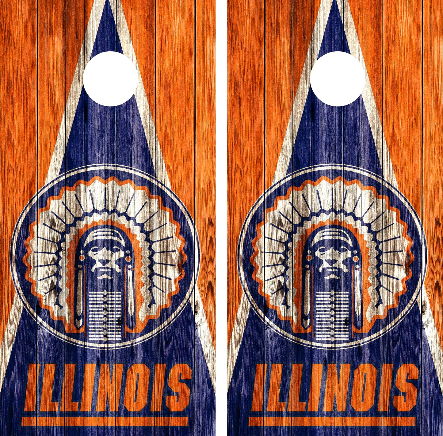 Illinois Fighting Illini Cornhole wraps