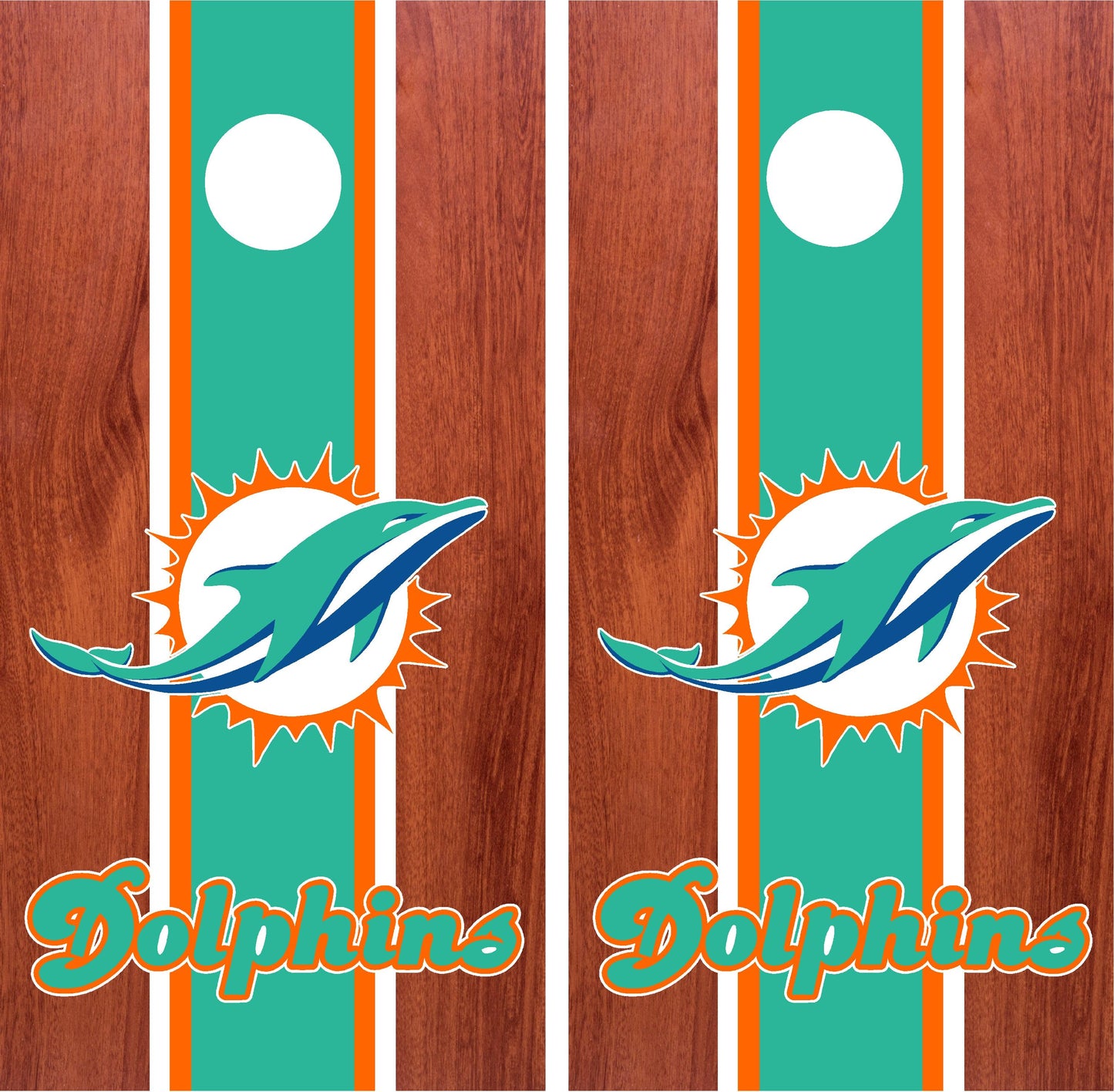 Miami Dolphins Cornhole Wraps