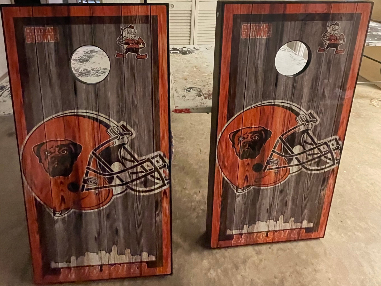 Cleveland Browns Cornhole Boards