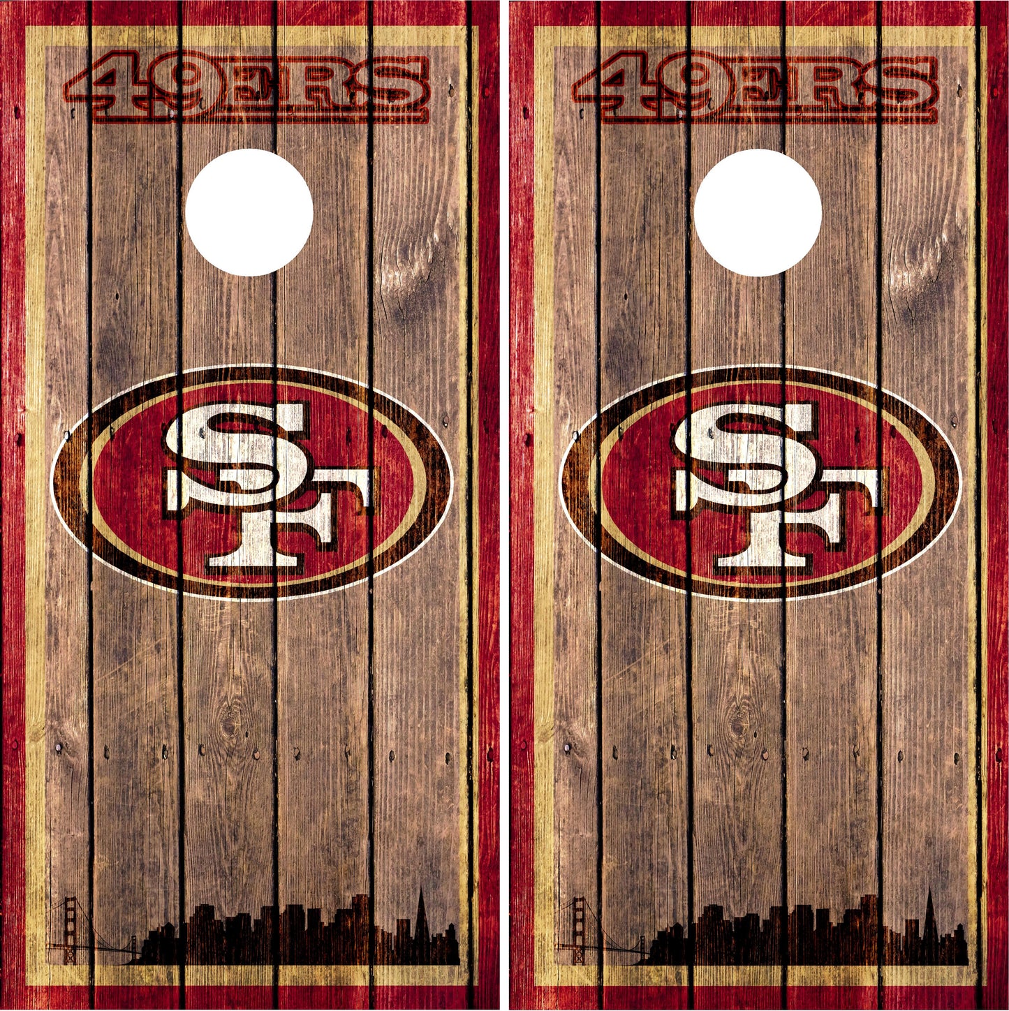 San Francisco 49ers Cornhole Wraps