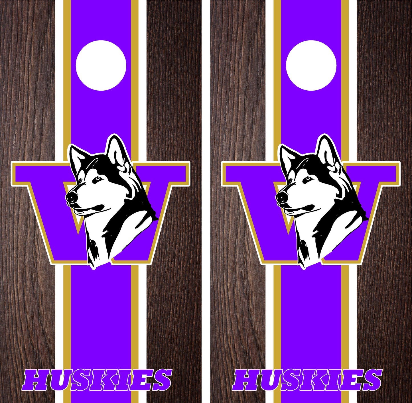 Washington Huskies Cornhole wraps