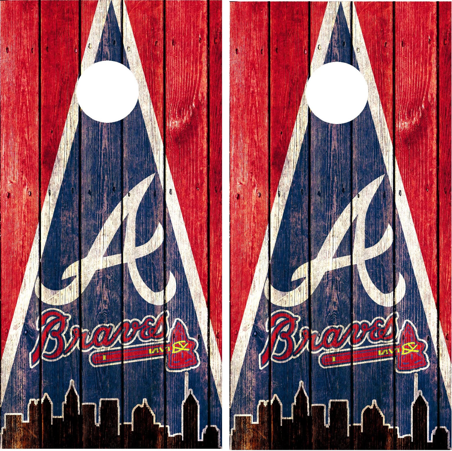 Atlanta Braves Cornhole Wraps