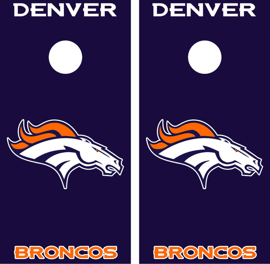 Denver Broncos Cornhole Wraps