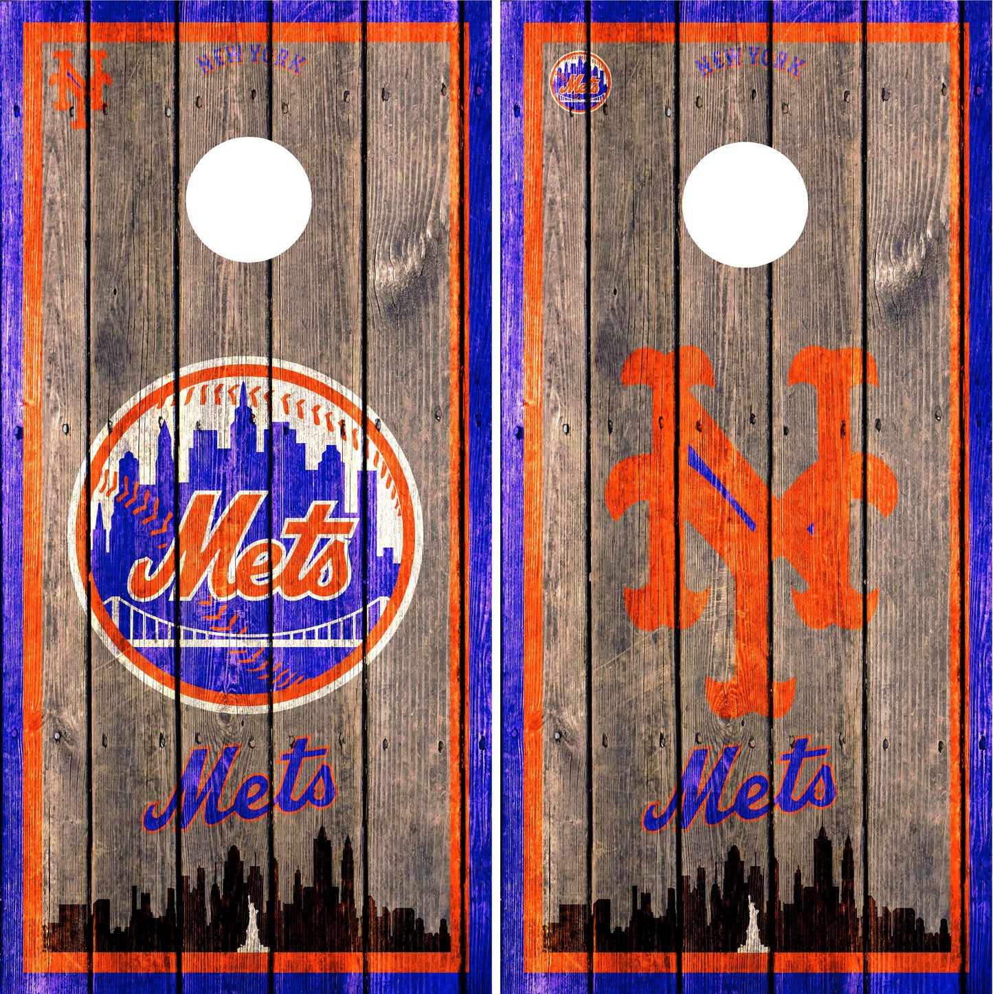 New York Mets Cornhole Wraps