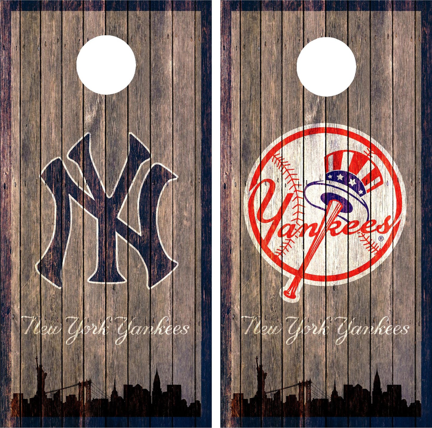New York Yankees Cornhole Wraps