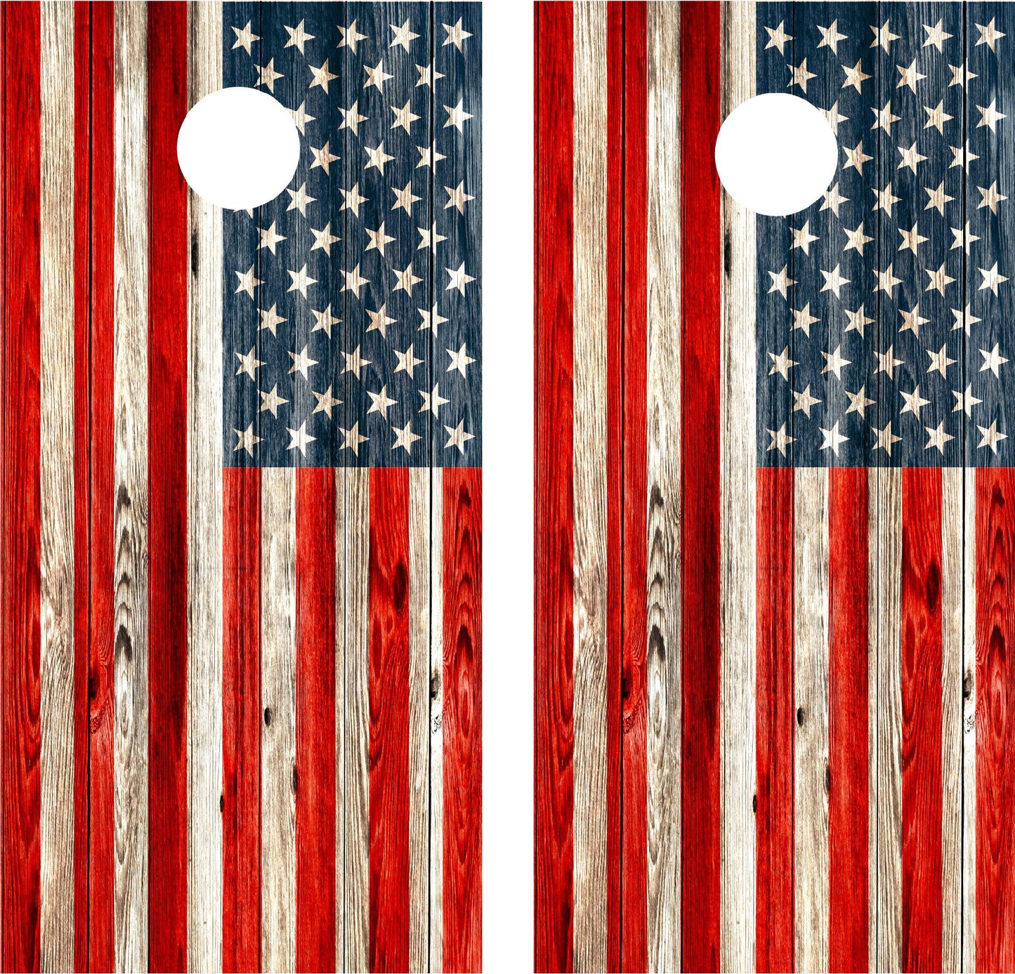 Rustic American flag Cornhole Wraps!