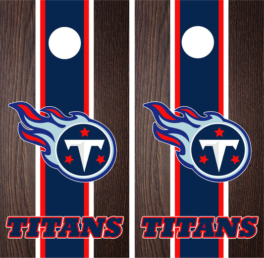 Tennessee Titans Cornhole Wraps! Option 4