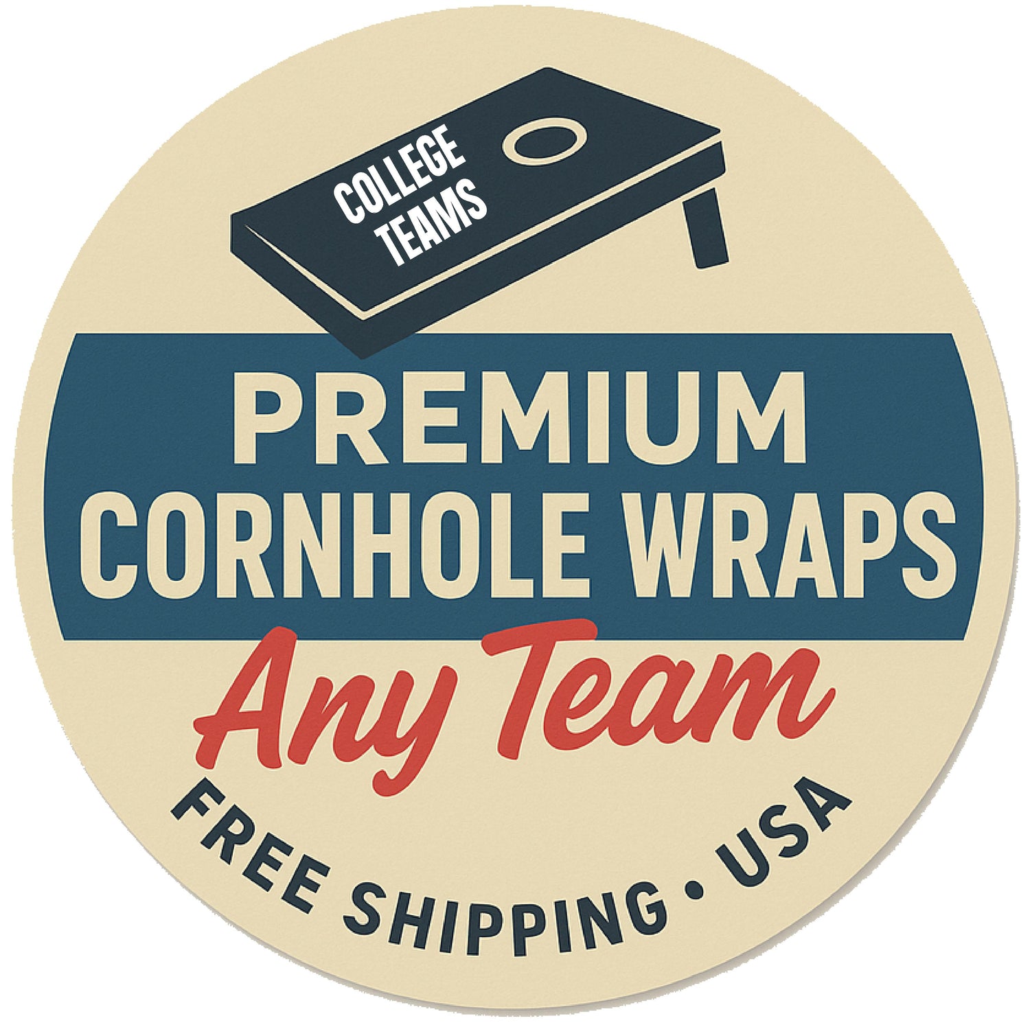 College Cornhole Wraps