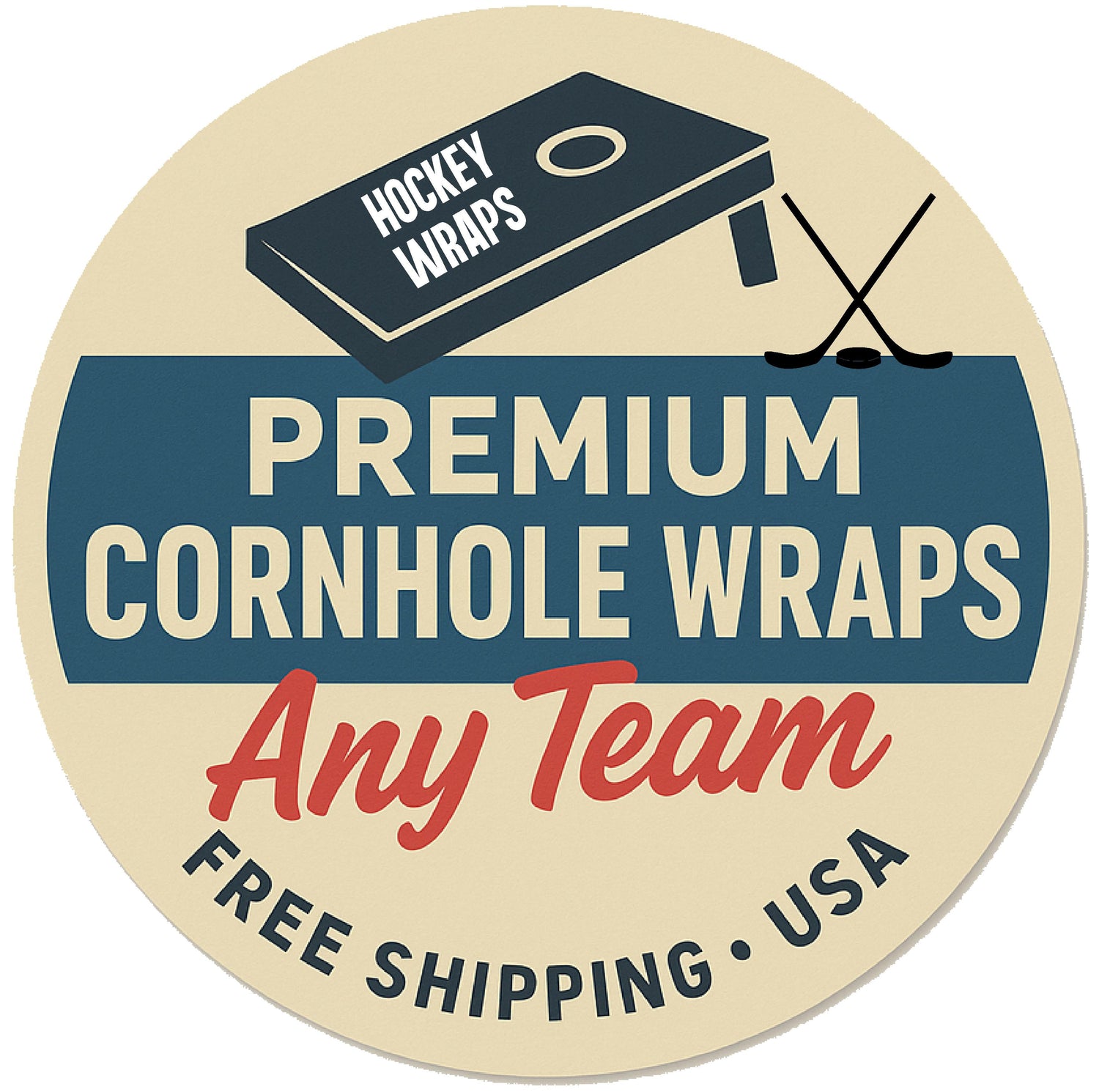 NHL Cornhole Wraps. 