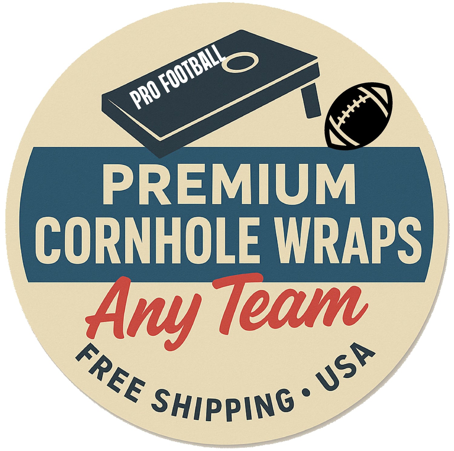 Football Cornhole Wraps