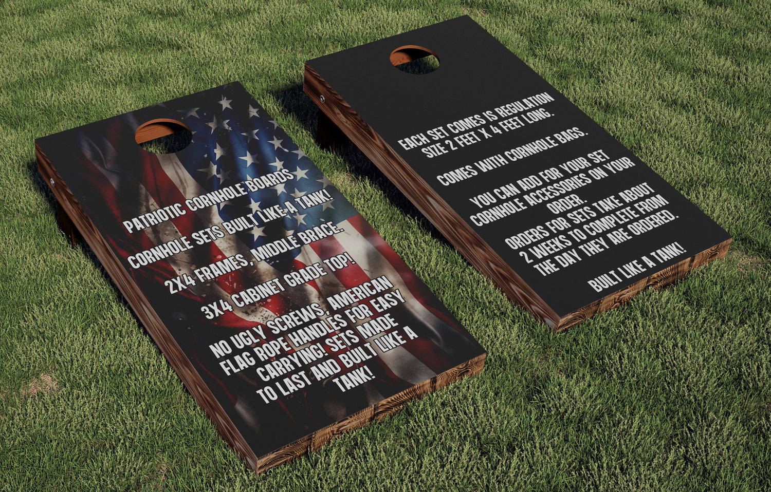 Patriotic Cornhole Boards