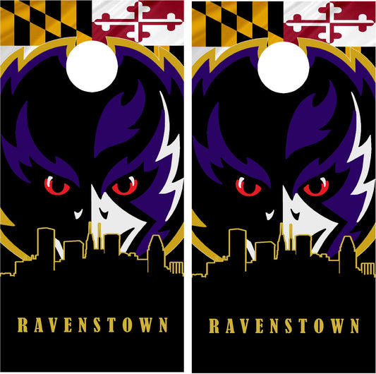 Baltimore Ravens Cornhole Wraps