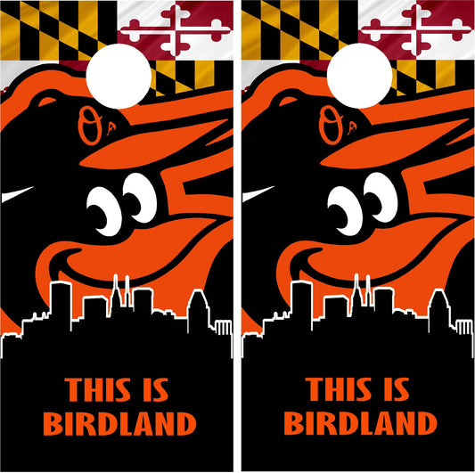 Baltimore Orioles Cornhole Wraps