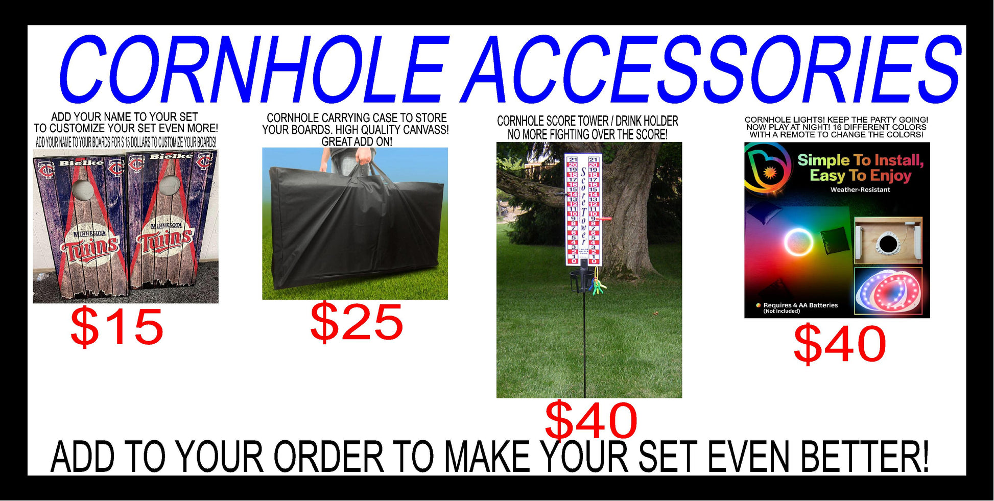 Cornhole Accessories
