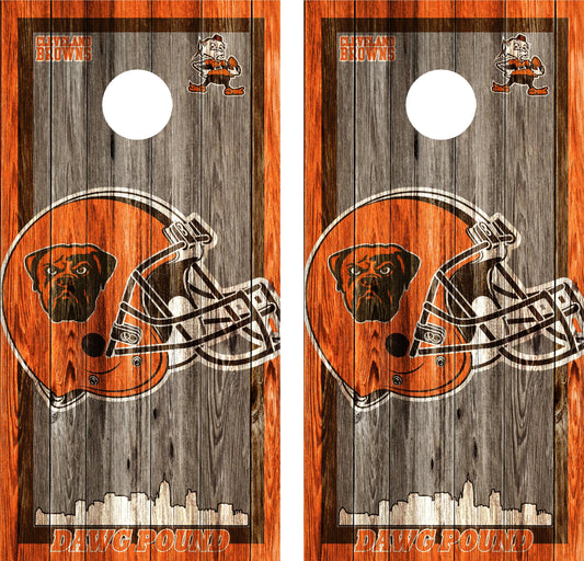 Cleveland Browns Cornhole Wraps