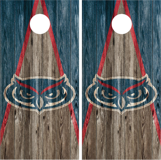 Florida Atlantic Owls Cornhole wraps