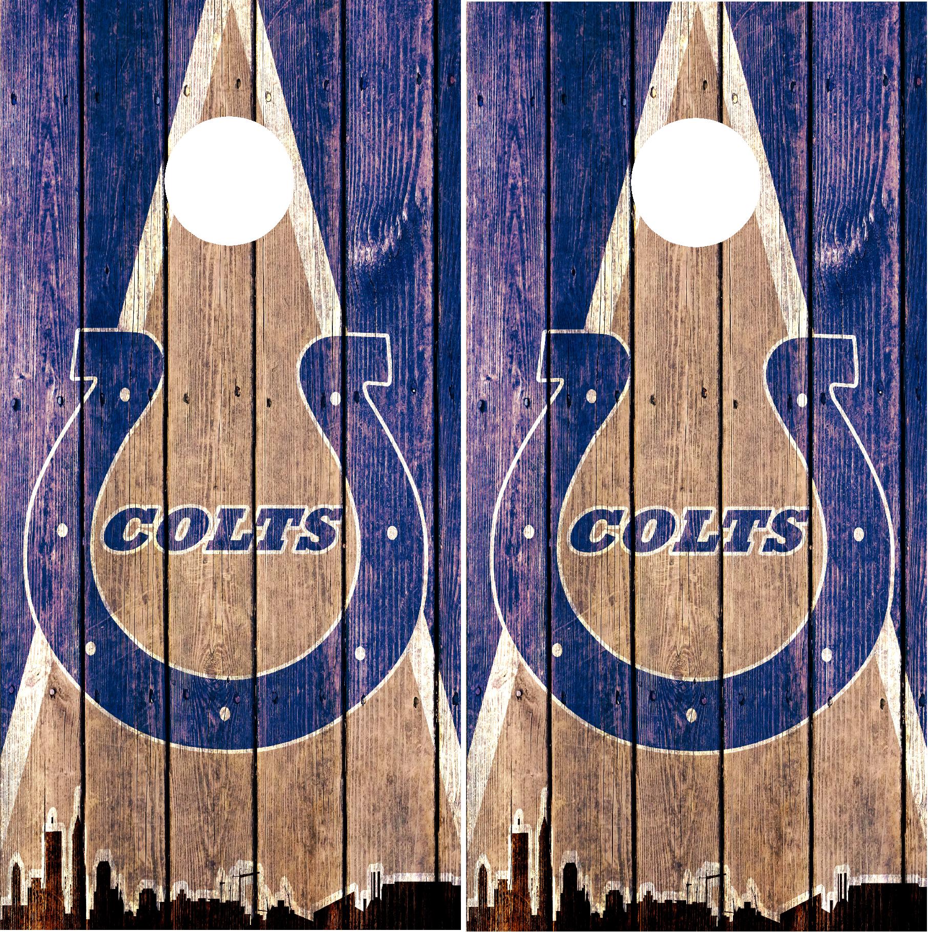Indianapolis Colts Cornhole Wraps
