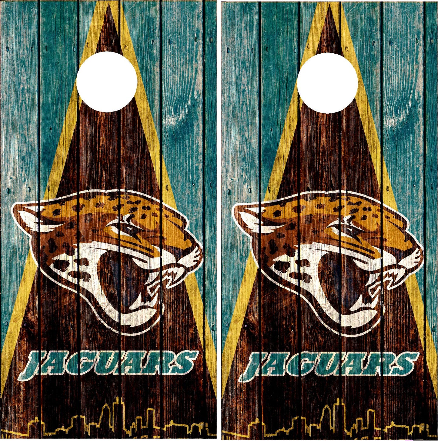 Jacksonville Jaguars Cornhole Wraps