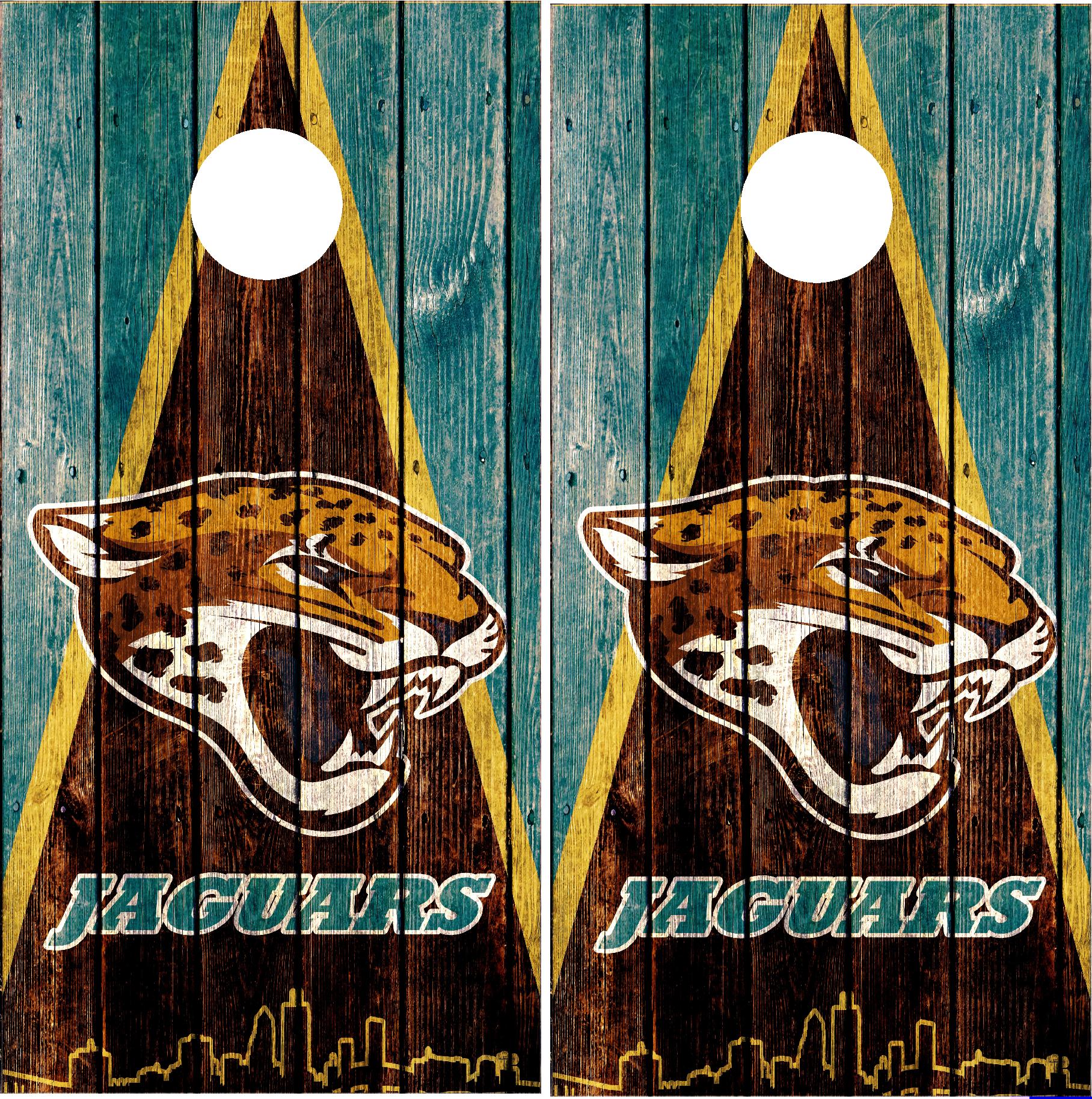 Jacksonville Jaguars Cornhole Wraps