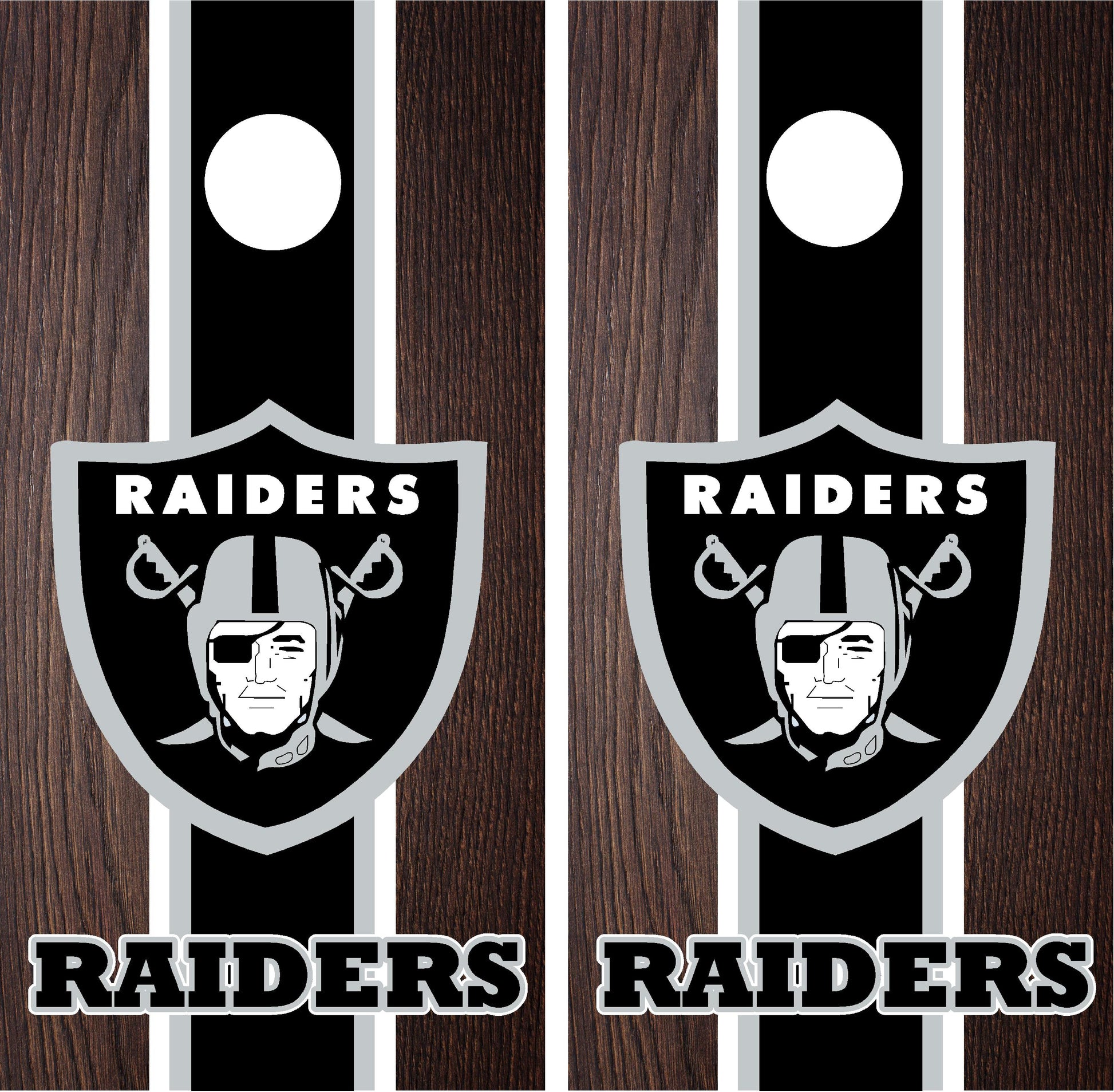 Las Vegas Raiders Cornhole Wraps