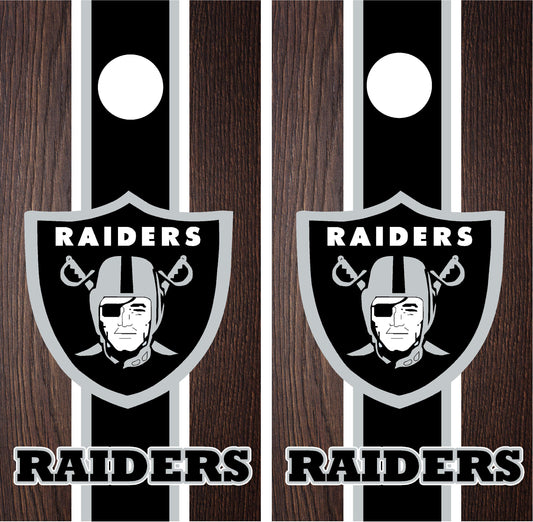 Las Vegas Raiders Cornhole Wraps