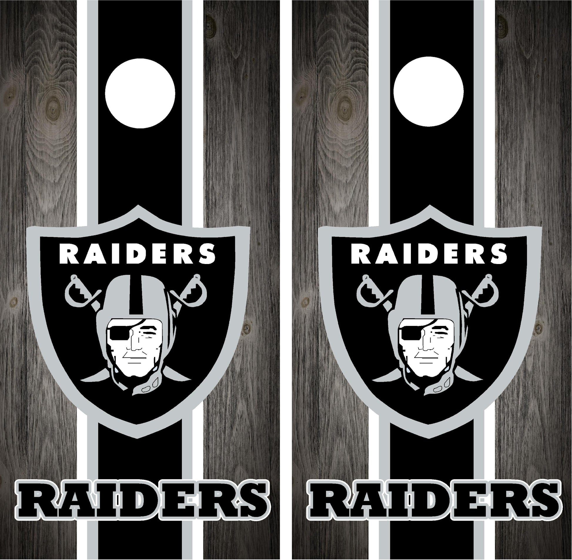 Las Vegas Raiders Cornhole Wraps