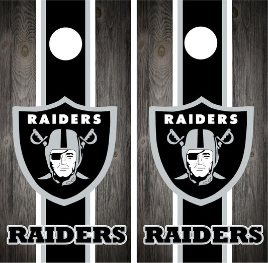 Las Vegas Raiders Cornhole Wraps