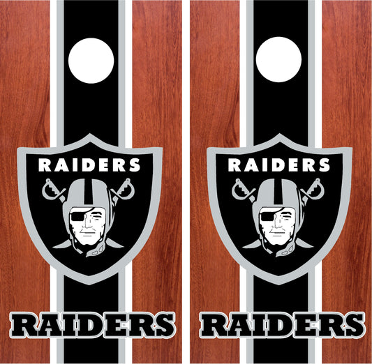 Las Vegas Raiders Cornhole Wraps