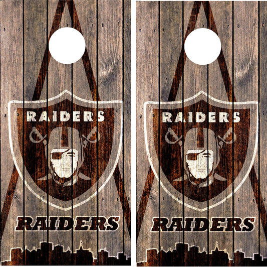 Las Vegas Raiders Cornhole Wraps