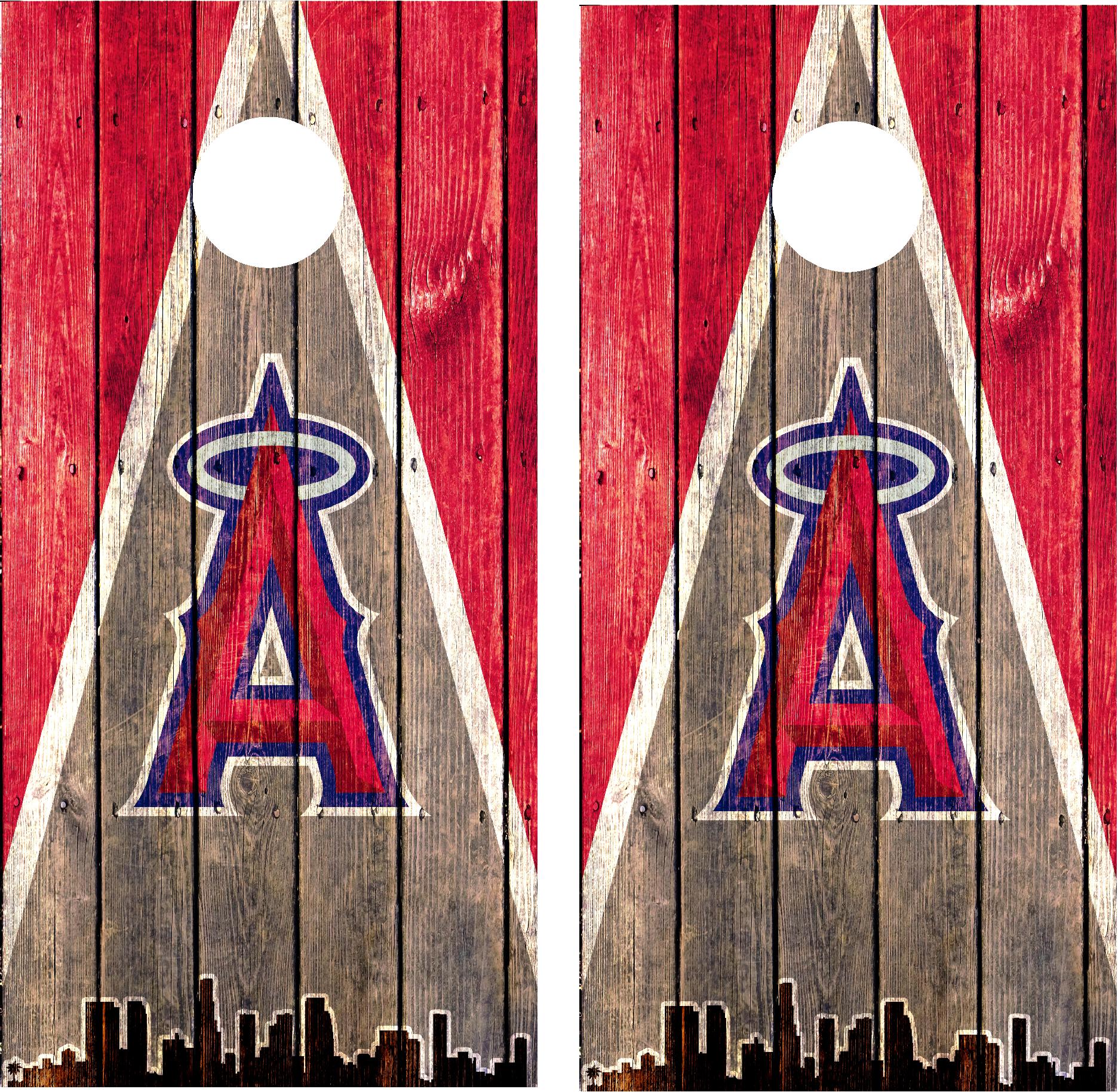 Los Angeles Angels Cornhole Wraps