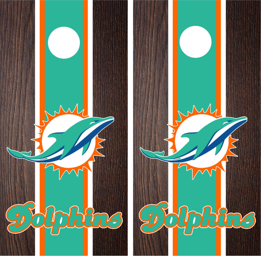 Miami Dolphins Cornhole Wraps