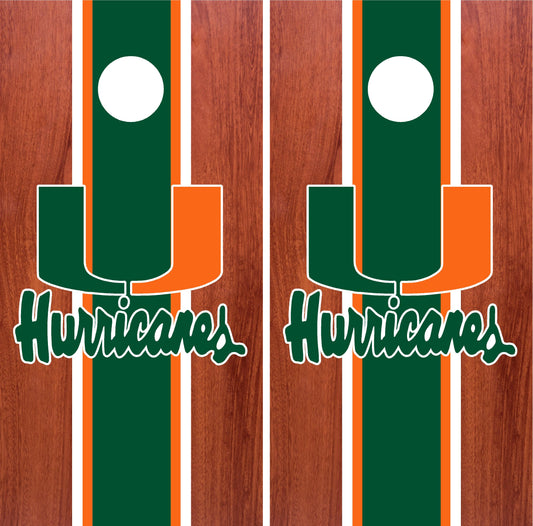 Miami Hurricanes Cornhole wraps