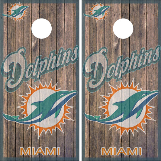 Miami Dolphins Cornhole Wraps