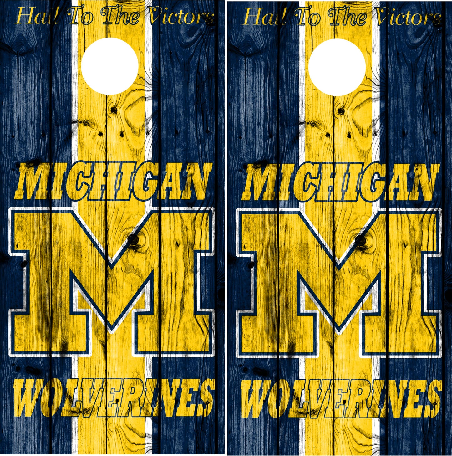 Michigan Wolverines Cornhole wraps