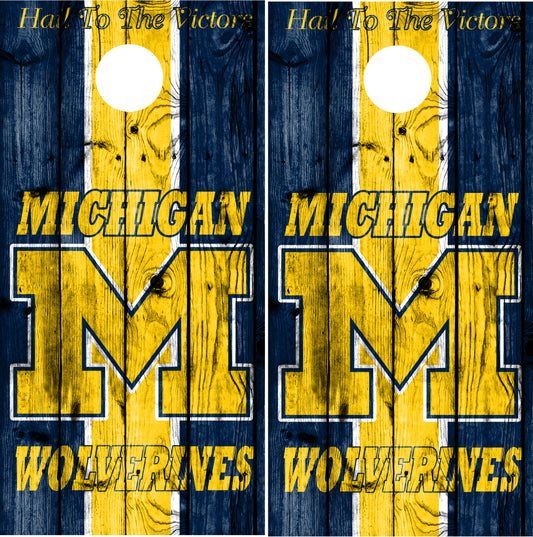 Michigan Wolverines Cornhole wraps