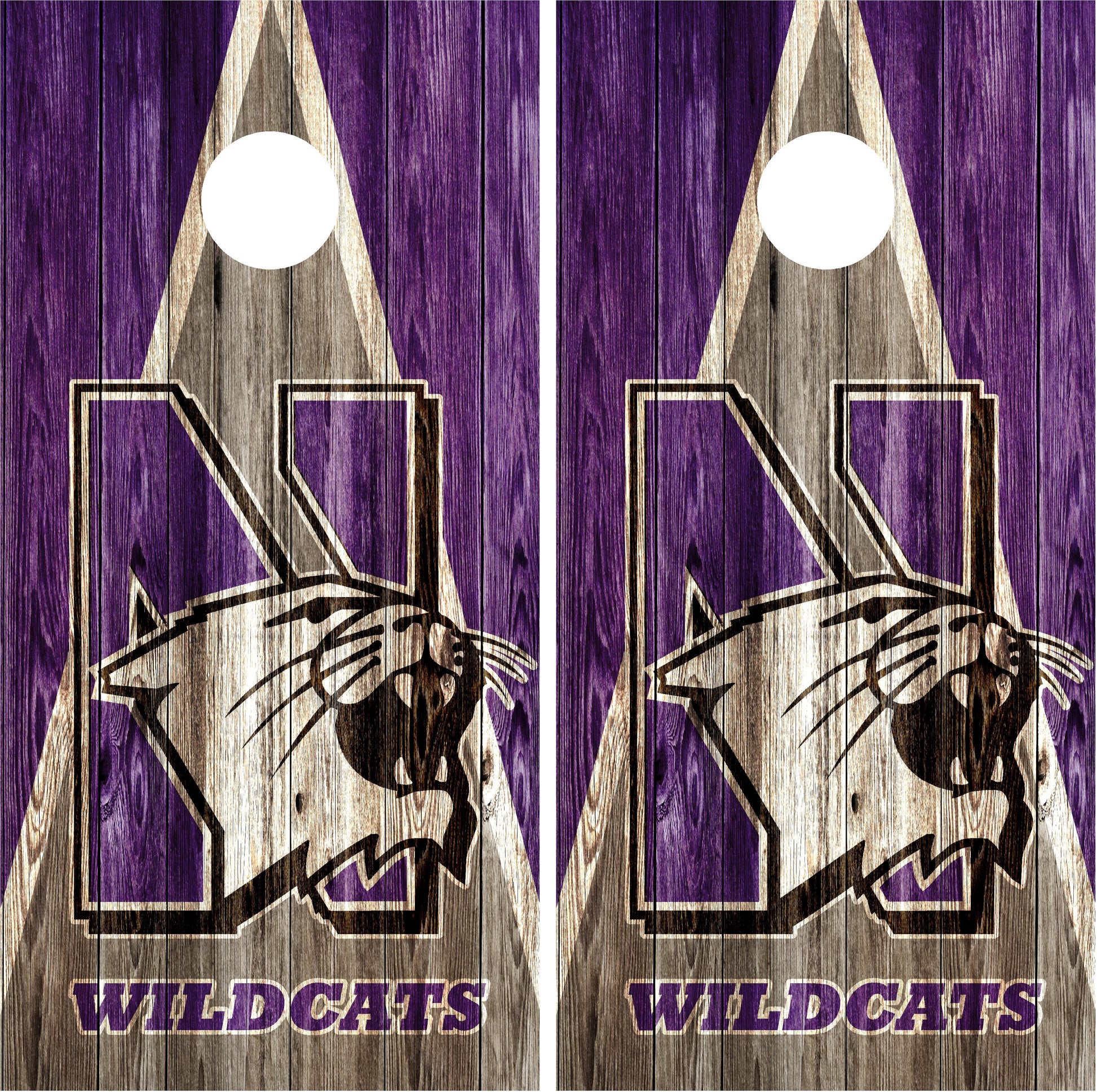 Northwestern Wildcats Cornhole wraps