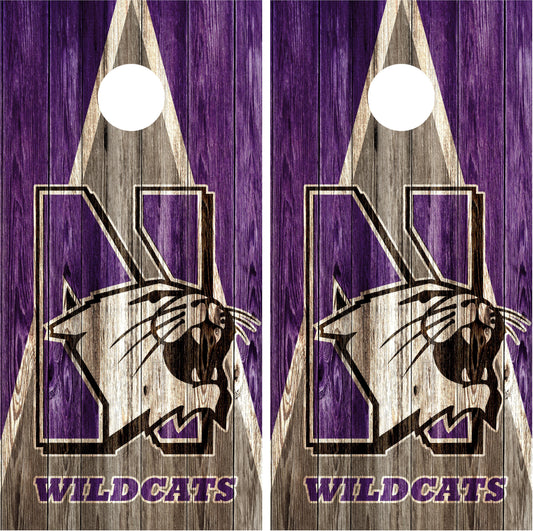 Northwestern Wildcats Cornhole wraps