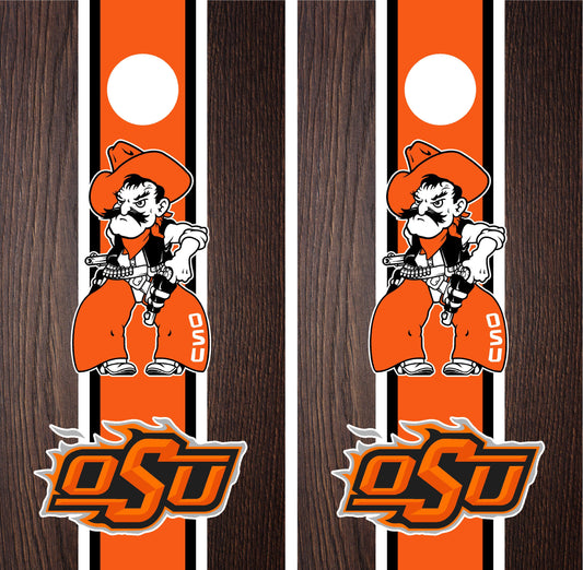 Oklahoma State Cowboys Cornhole wraps