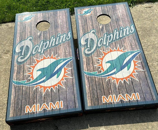 Miami Dolphins Cornhole Boards