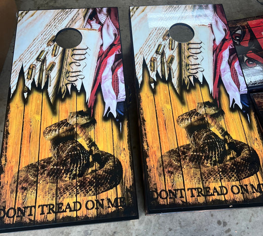 We the People/Don't Tread on me Cornhole Boards