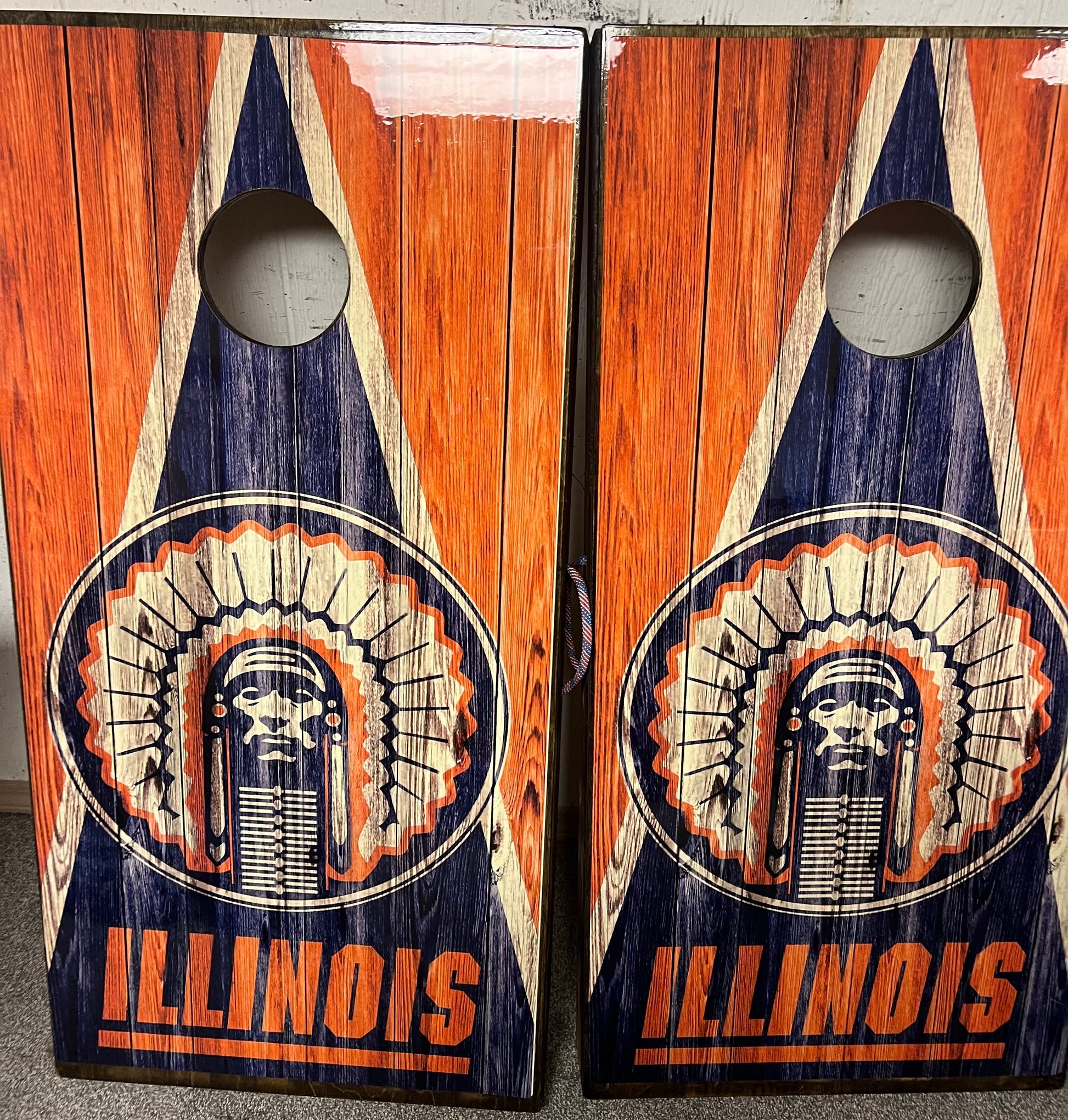 Fighting Illini Cornhole Boards