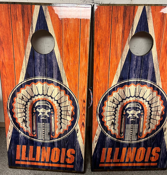 Fighting Illini Cornhole Boards