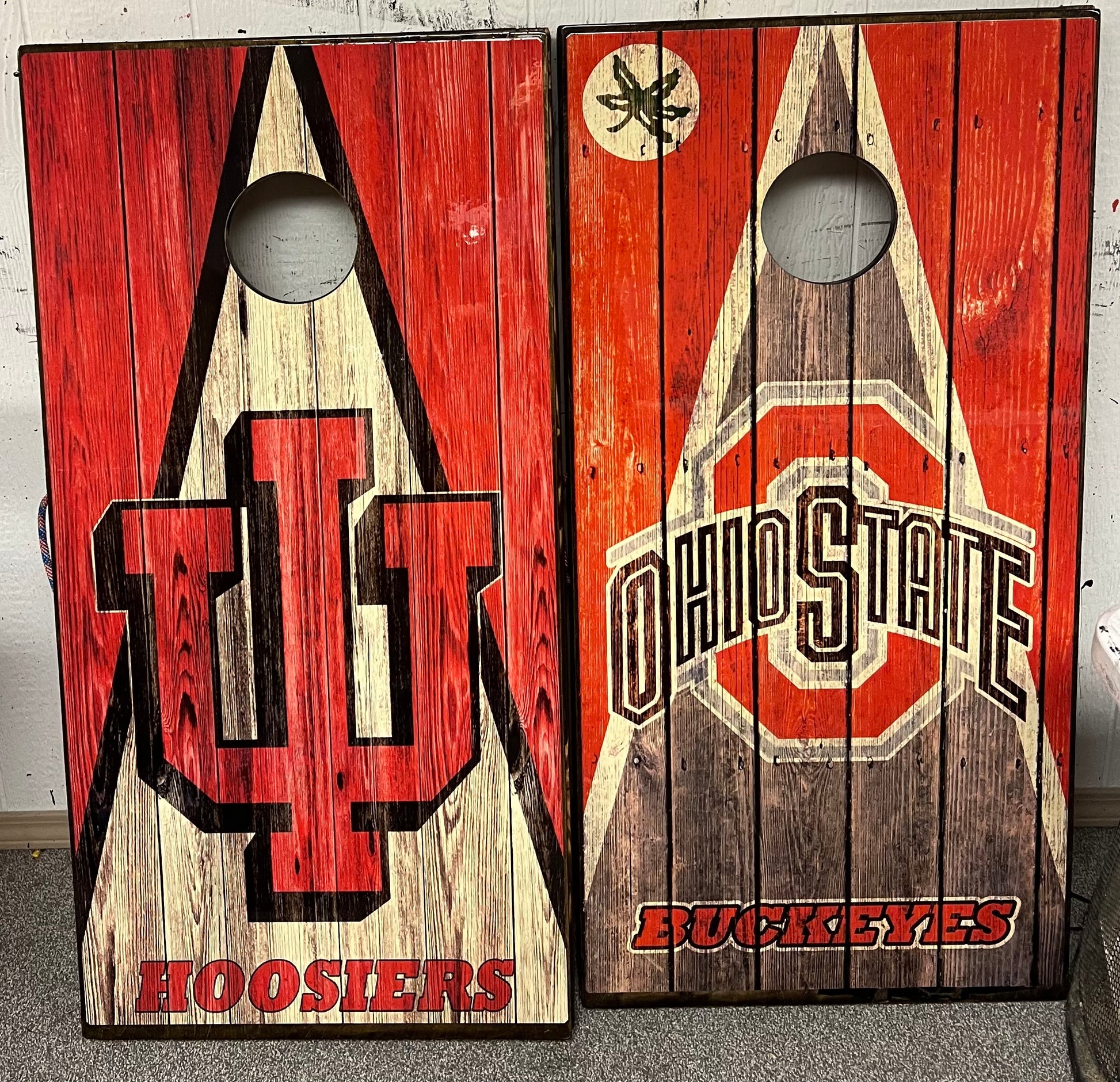 House Divided Indiana Hoosiers / Ohio State Buckeyes Cornhole Boards