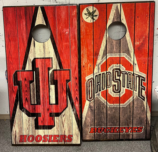 House Divided Indiana Hoosiers / Ohio State Buckeyes Cornhole Boards