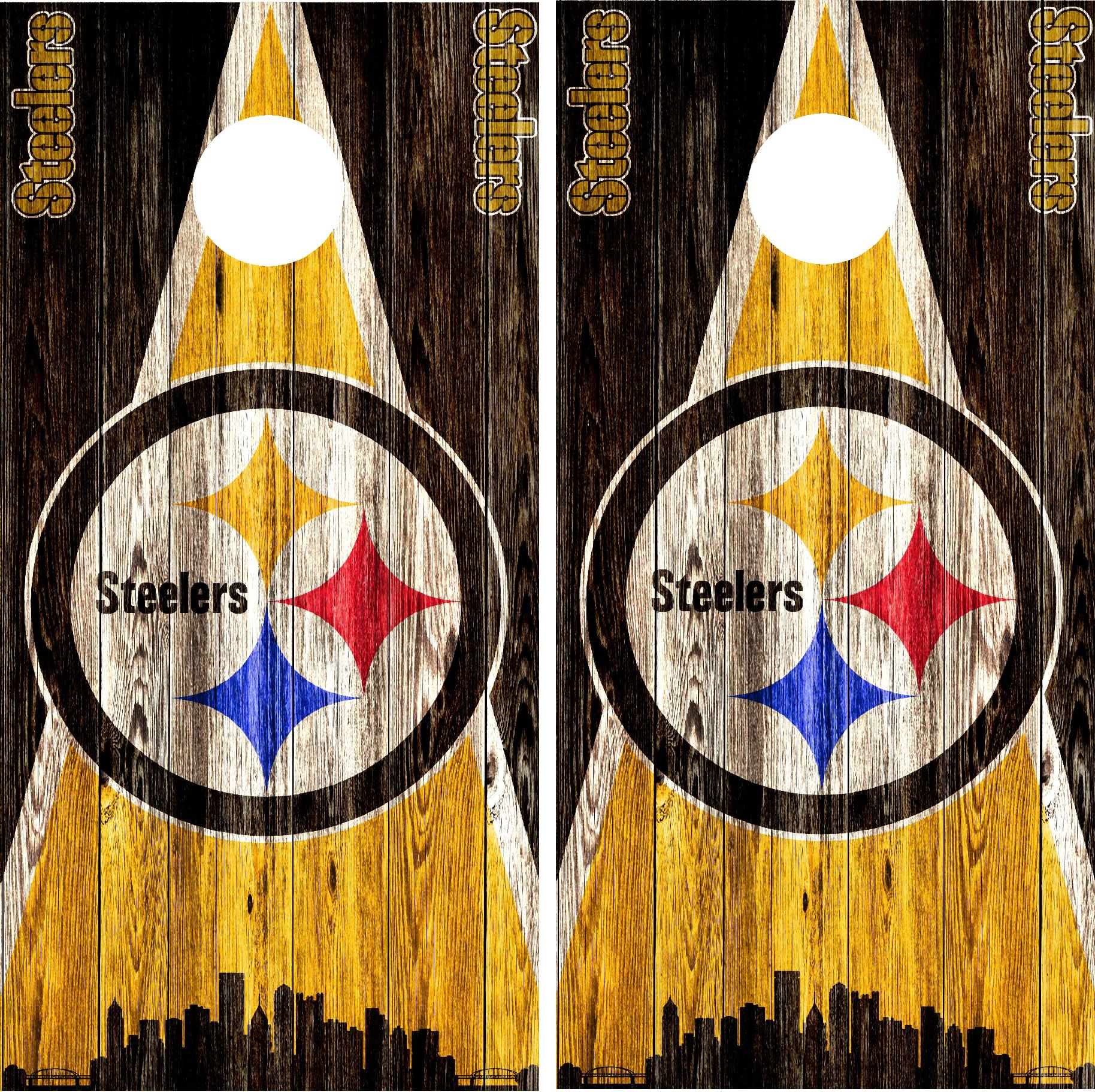 Pittsburgh Steelers Cornhole Wraps