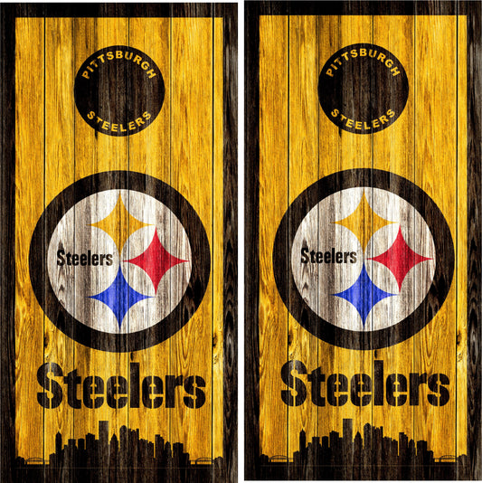 Pittsburgh Steelers Cornhole Wraps