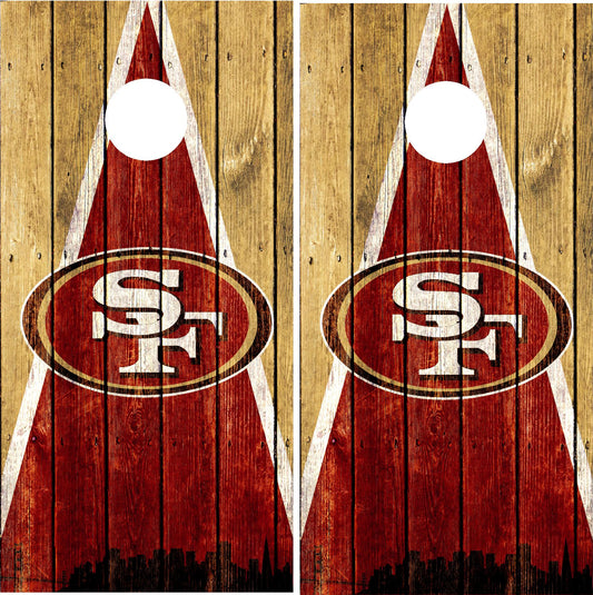 San Francisco 49ers Cornhole Wraps