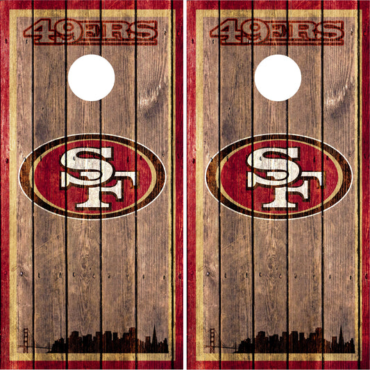 San Francisco 49ers Cornhole Wraps