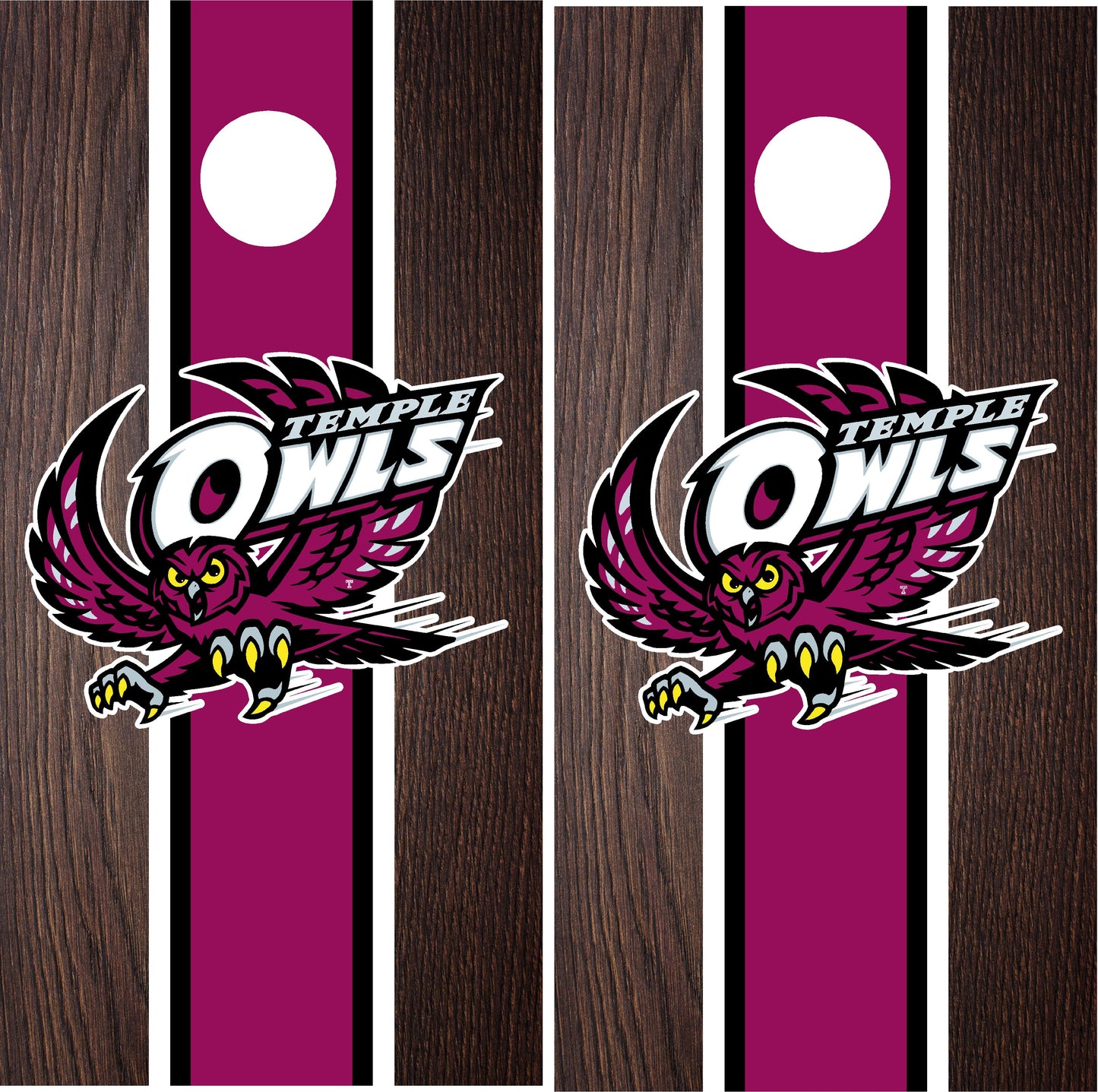 Temple Owls Cornhole wraps