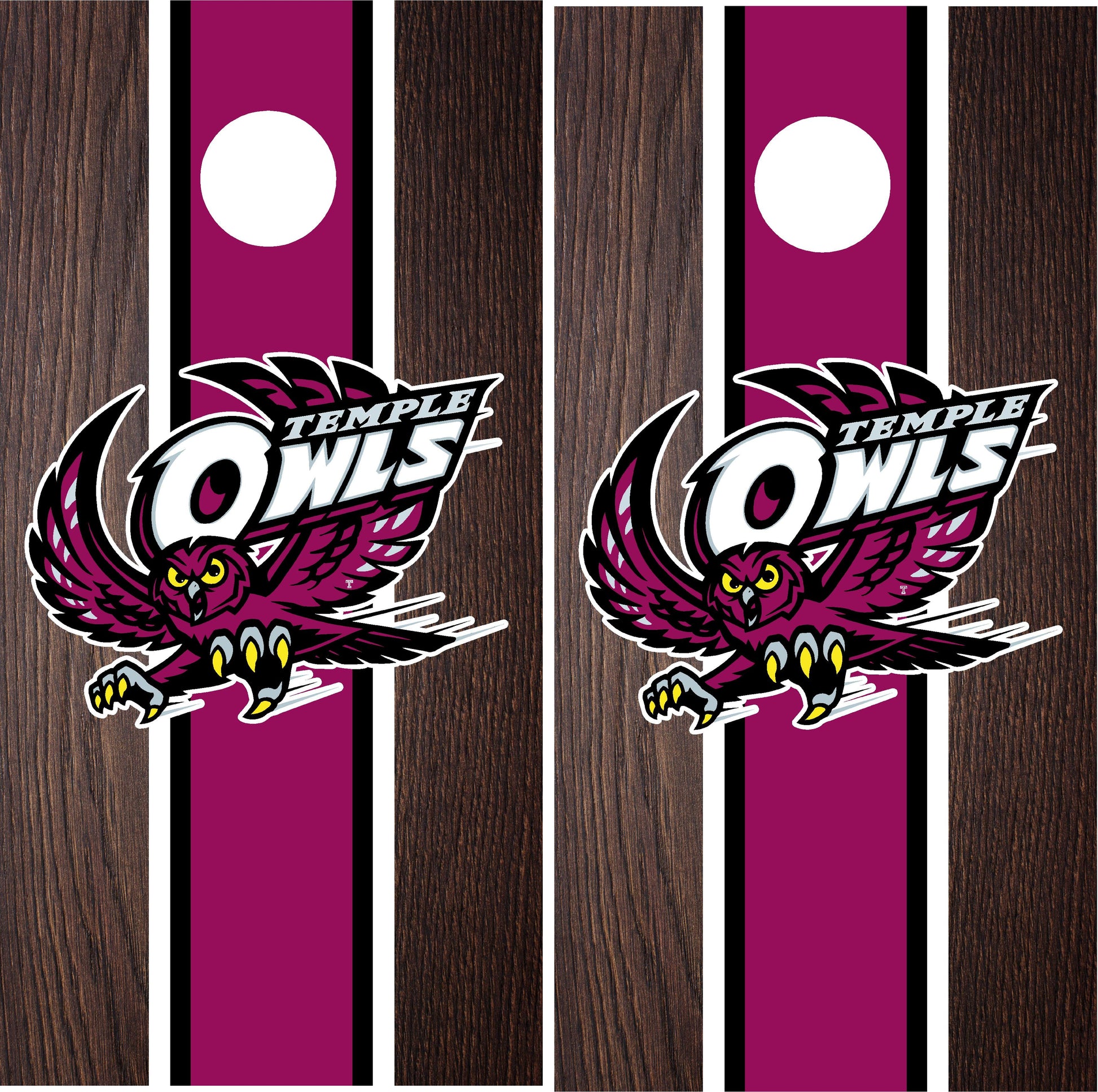 Temple Owls Cornhole wraps